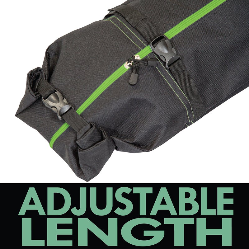 Athletico Two-Piece Ski and Boot Bag Combo | Store & Transport Skis Up to 200 CM and Boots Up To Size 13 | Includes 1 Ski Bag & 1 Ski Boot Bag (Black with Green Trim) - Image 3